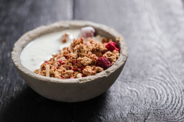 Granola. Masada nefis bir kahvaltı.