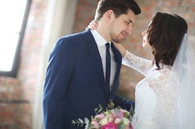 Düğün için. Güzel çift evleniyor.