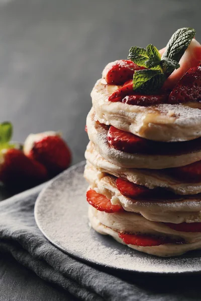 Comida Panquecas Deliciosas Prato — Fotografia de Stock