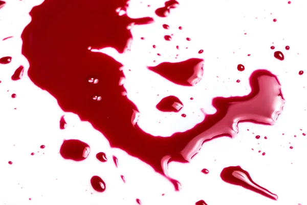 Murder Red Blood White Background — Stock Photo, Image
