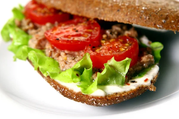 Frisches Sandwich Mit Frischem Gemüse — Stockfoto