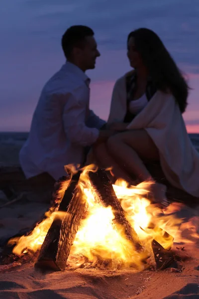 Mooi Koppel Het Strand — Stockfoto