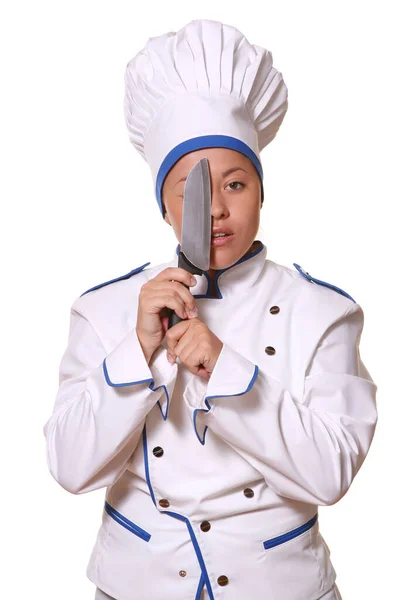 Beautiful Woman Chef Images — Stock Photo, Image