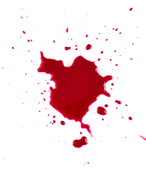 殺人だ 白い背景の赤い血 — ストック写真