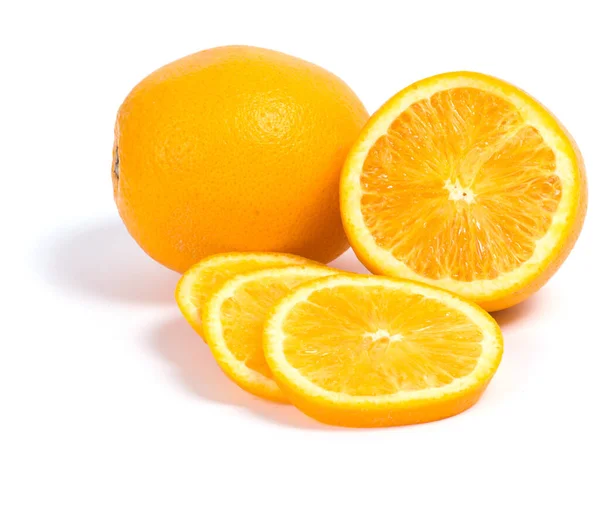 Cytrusowe Pyszna Pomarańcza Białym Tle — Zdjęcie stockowe