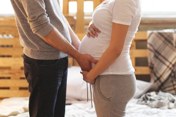 Mooie Zwangere Vrouw Haar Man — Stockfoto