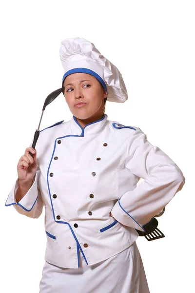 Bella Donna Immagini Chef — Foto Stock