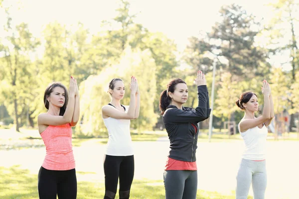 Desporto Mulheres Exercitam Parque — Fotografia de Stock