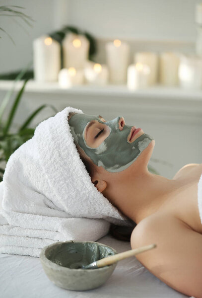 Beauty and healthcare. Woman in spa salon