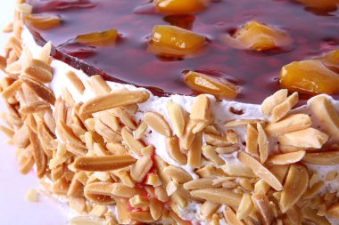 Tatlı meyveli kek yakın çekim görüntüsü