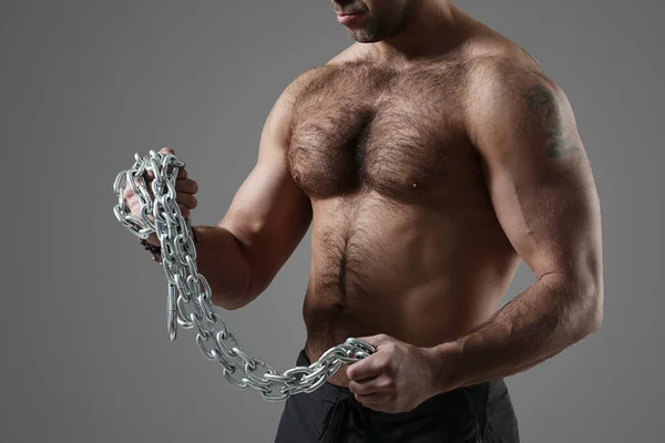 ボディビルダー 筋肉質の男 — ストック写真