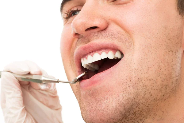 Diş Hekimliği Genç Adam Dişleri — Stok fotoğraf