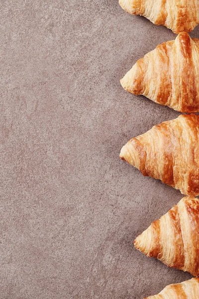 Breakfast Delicious Croissants Table — Stock Photo, Image