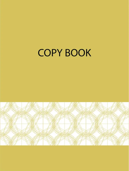 Copybook Cover Design Vorlage Goldene Farbe — Stockvektor