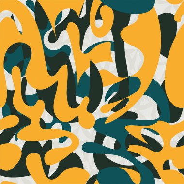 Arka plan. Yeşil, Turkuaz ve yelllow renkleri gri çiçek desenli arka plan üzerinde.