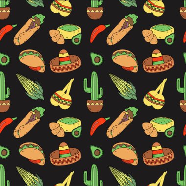  Meksika temasında pürüzsüz desen