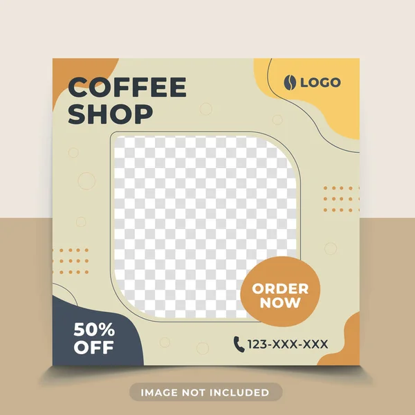 Kafe Instagram şablonu