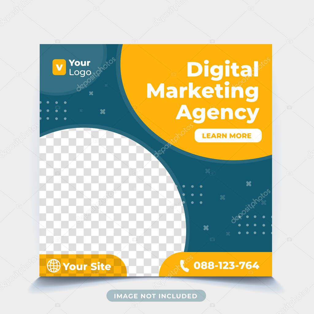 Digital business marketing instagram post template