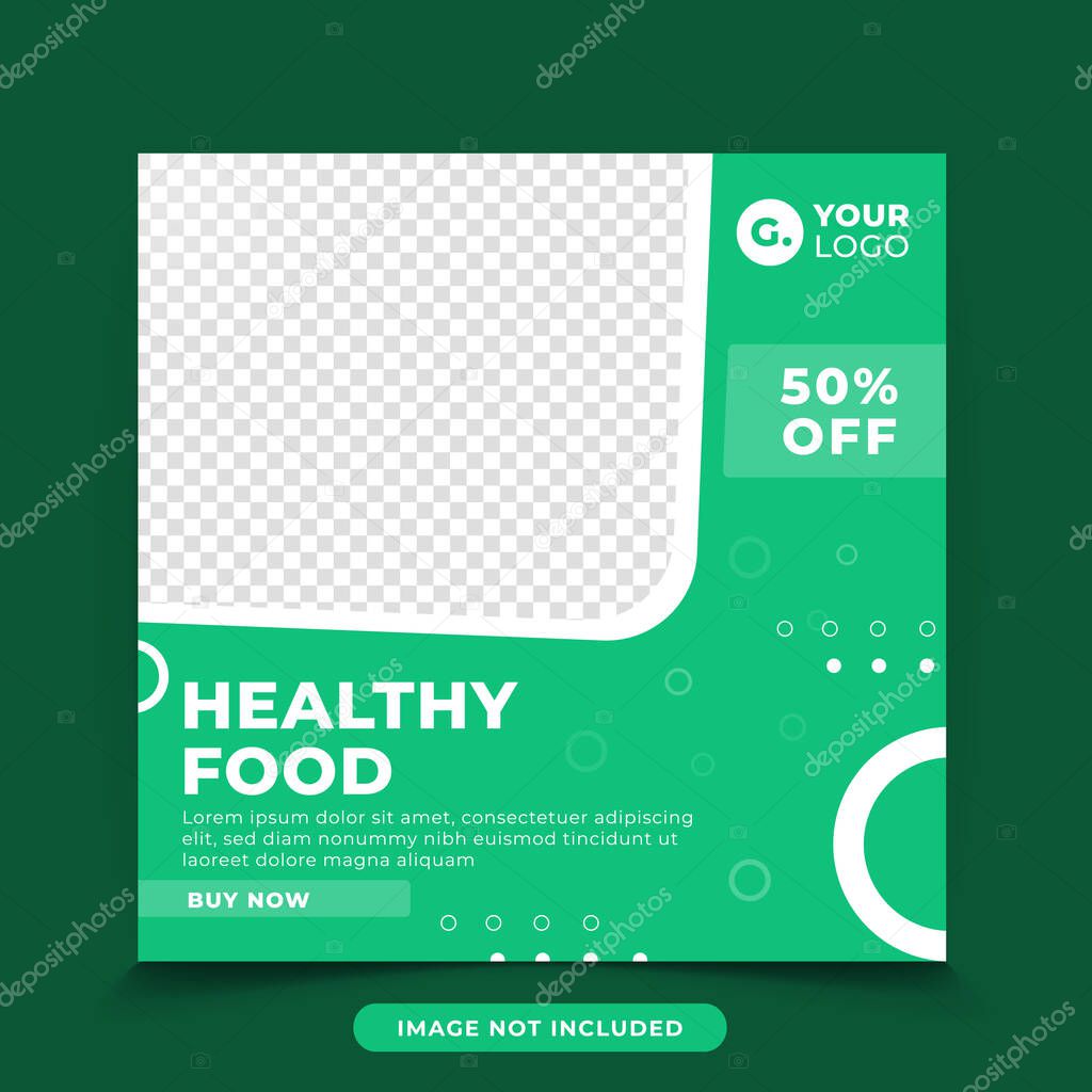 Health food social media instagram post banner template