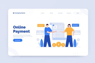 Çevrimiçi ödeme iniş sayfası şablonu
