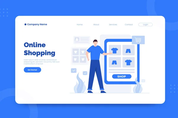 Online alışveriş sayfası şablonu