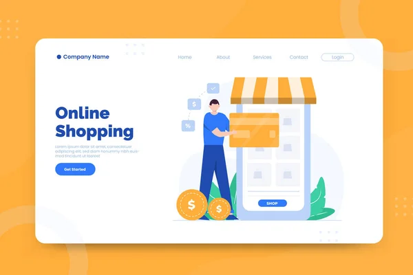 Online alışveriş sayfası şablonu