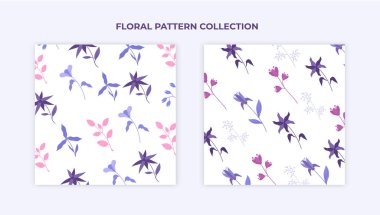 Renkli çiçek desenleri koleksiyonu