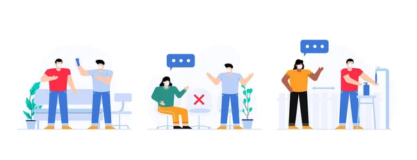 Kamu konsepti illüstrasyonunda yeni normal