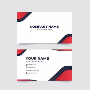 Abstract geometric business card template clipart svg vector 