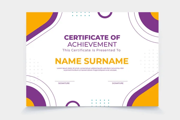 Düz dizaynlı modern sertifika şablonu