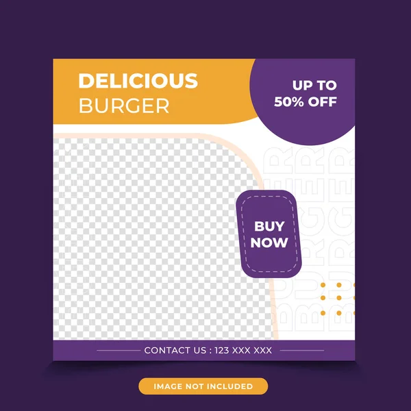 Fast food sosyal medya afişi şablonu