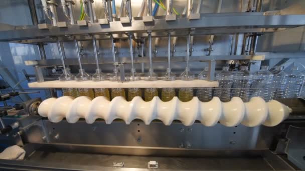 Una fabbrica per la produzione di olio di girasole . — Video Stock