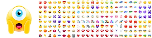 Zestaw Nowoczesnych Realistyczne Emojis Dla Wielu Okazjach Szczegółowe Ikony Dla — Wektor stockowy