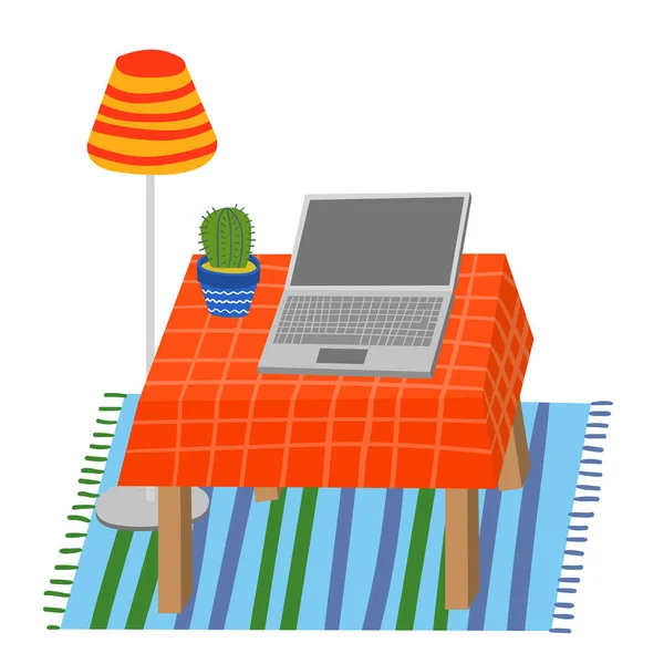 Vecteur Cactus lumineux sur une table — Image vectorielle