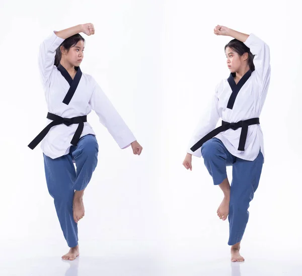 마스터 태권도 Master Black Belt Taekwondo Karate 청소년 선수로 전통적 — 스톡 사진