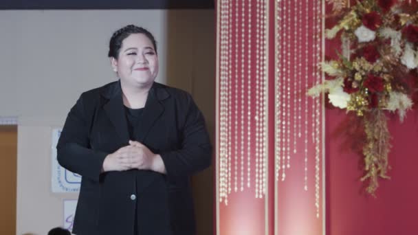 Bangkok Tayland Ağustos 2020 Ramada Hotel 2020 Sağır Dili Yarışması — Stok video