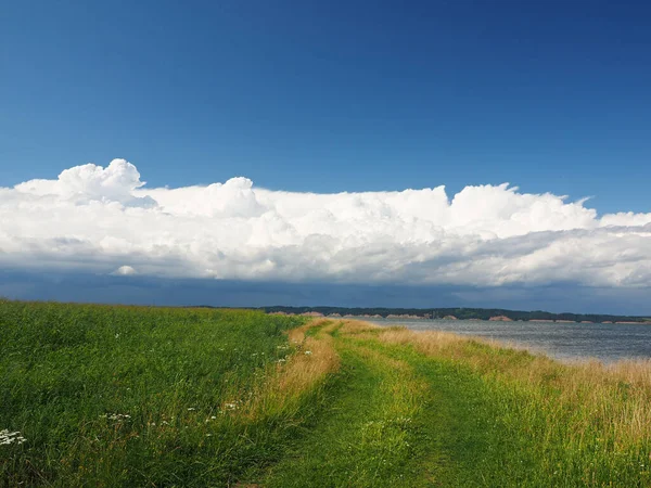 Fältväg Rysk Sommarnatur Ryssland Ural Permregionen — Stockfoto