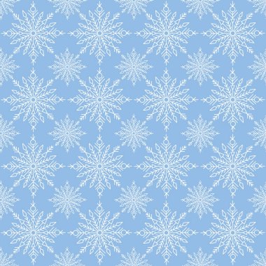 Kar taneleri pürüzsüz desenli. Düz stil. Vektör illüstrasyonu.