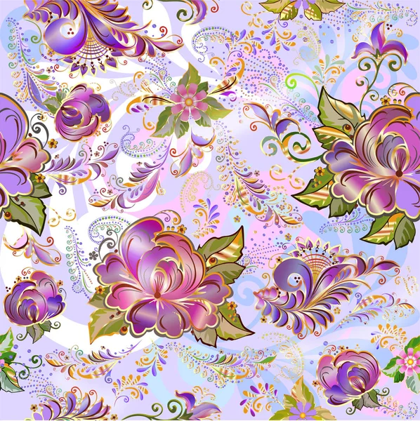 Belles Fleurs Pour Impression Sur Tissu Papier Pour Créer Design — Image vectorielle