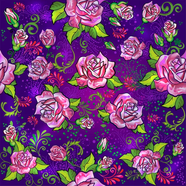 Schöne Farben Auf Dem Schal Textilprodukte Feminine Muster Tulpen Symbol — Stockvektor