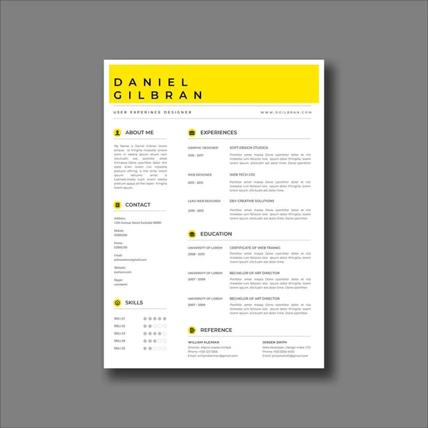 İş veya kişisel işiniz için CV Vektörü