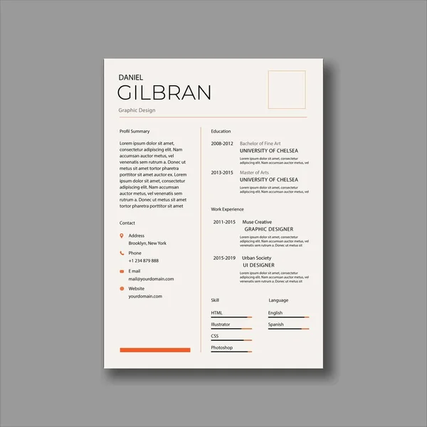 İş veya kişisel işiniz için CV Vektörü