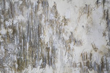 Boya katmanlı gri eski bir duvar. Beton doku. Tuvale yağlı boya.