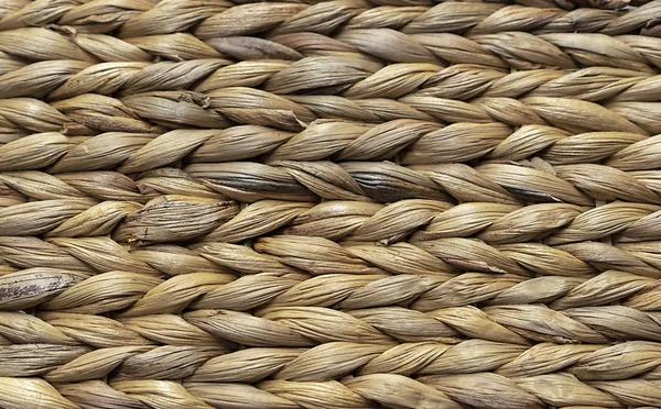 Wicker basket of reed rod. Background from wicker basket. — Stock Photo, Image