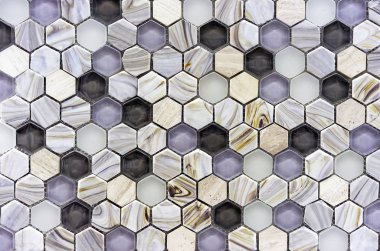 Mozaik karolar banyo iç. Arka plan seramik Mozaik.