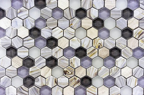 Mozaik karolar banyo iç. Arka plan seramik Mozaik.