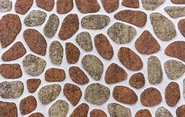 Porselen karo farklı şekil ve boyutlarda taş bir desen ile. Taşların arka planı.