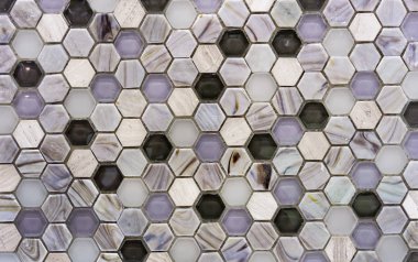 Seramik karo mozaik. Arka plan ve doku karo mozaik. Banyo veya mutfak iç çini mozaik.