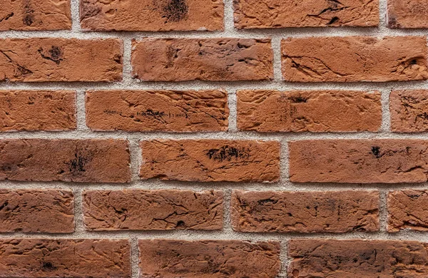 Textura de pared de ladrillo marrón. Fondo de la pared de ladrillo marrón . — Foto de Stock