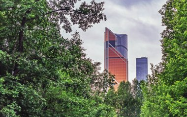 Moskova, Rusya - 15 Haziran 2019: Mercury City Tower, Moscow International Business Center, Moscow, Russia.